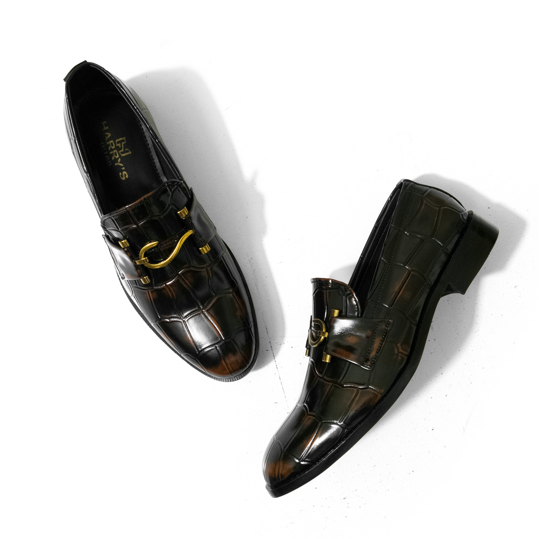 TWO TONE TEXTURED SLIP-ONS