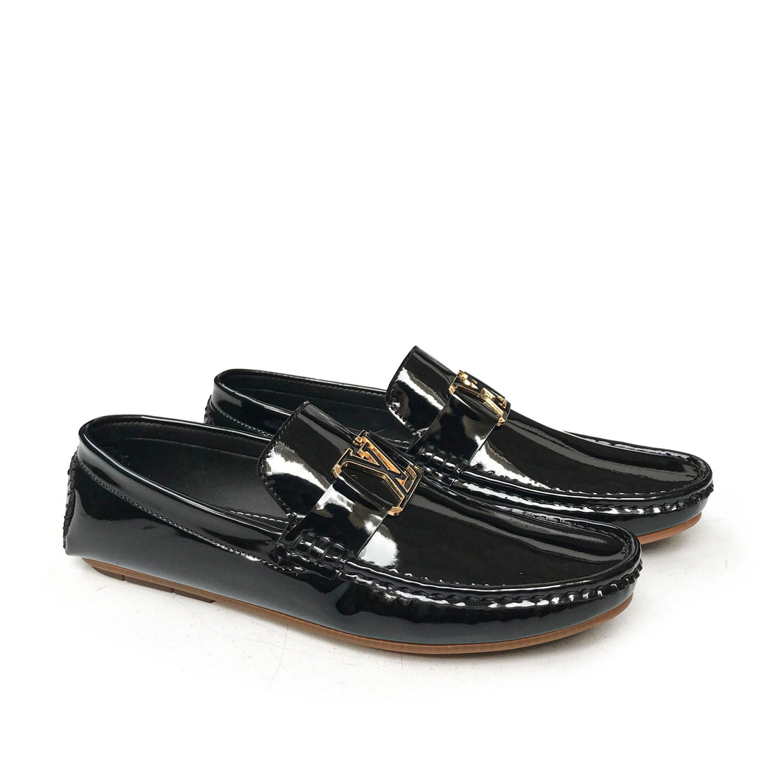 DL - L-V SHINY BLACK LOAFFERS