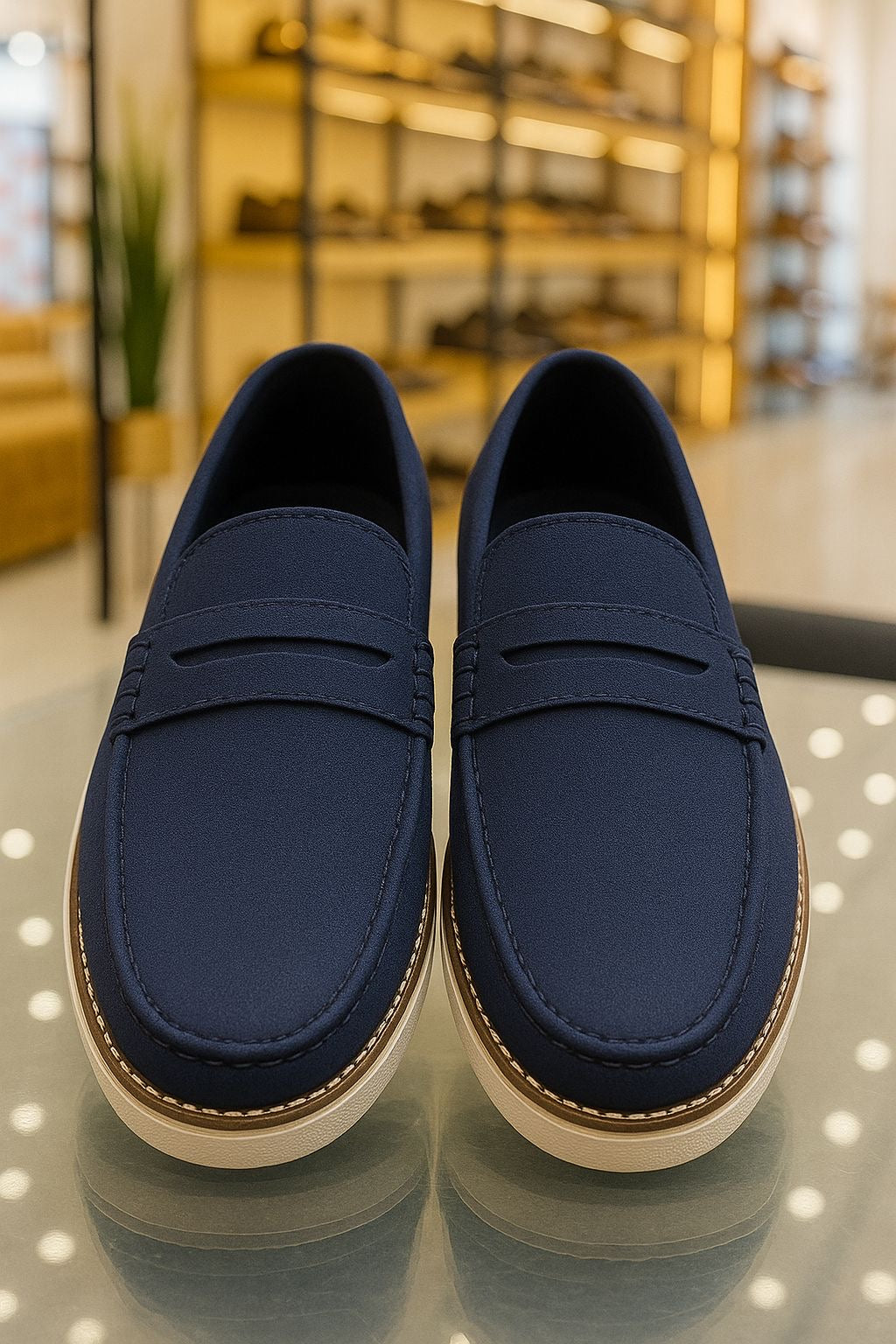 SUEDE BLUE WITH WHITE S0529